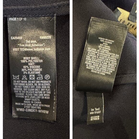 Ted Baker Cindey Layered-Look Shift Dress Size 4 - Picture 9 of 11